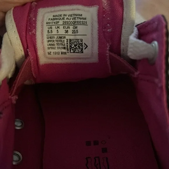 CONVERSE ALL STAR CHUCK TAYLOR Loopholes Low Top Sneakers Jr5.5 W7.5-8 EC - Picture 10 of 10